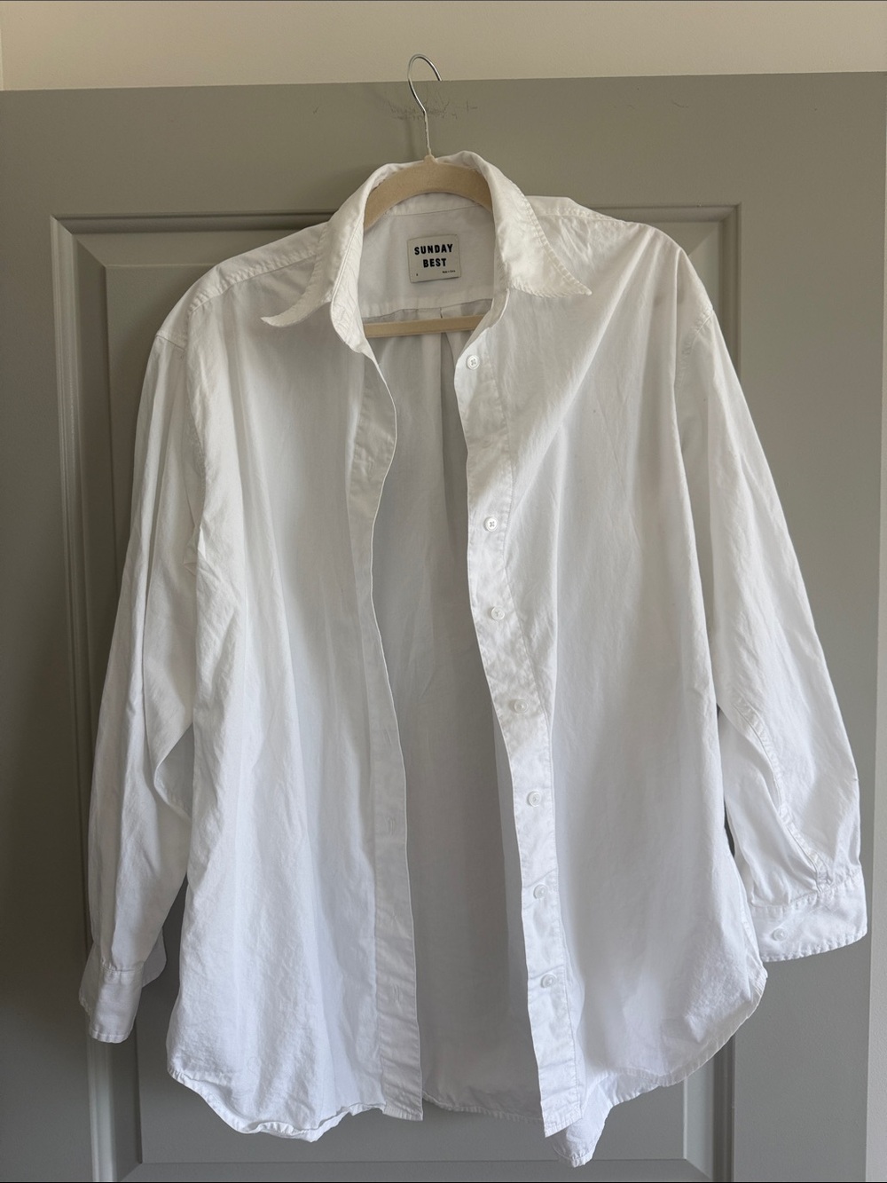 Sunday Best White Relaxed Button-Front Shirt